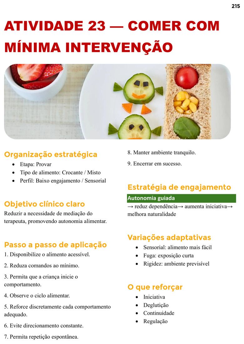 Página de atividade